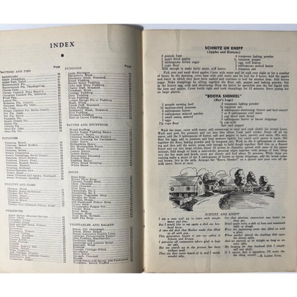 Pennsylvania Dutch Cook Book From Fine Old Recipes Set Of Two 1936 1987 SC Vtg - Picture 6 of 16